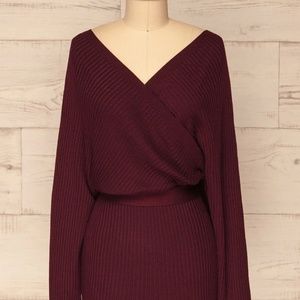 Bergame Mauve Knitted Sweater Dress